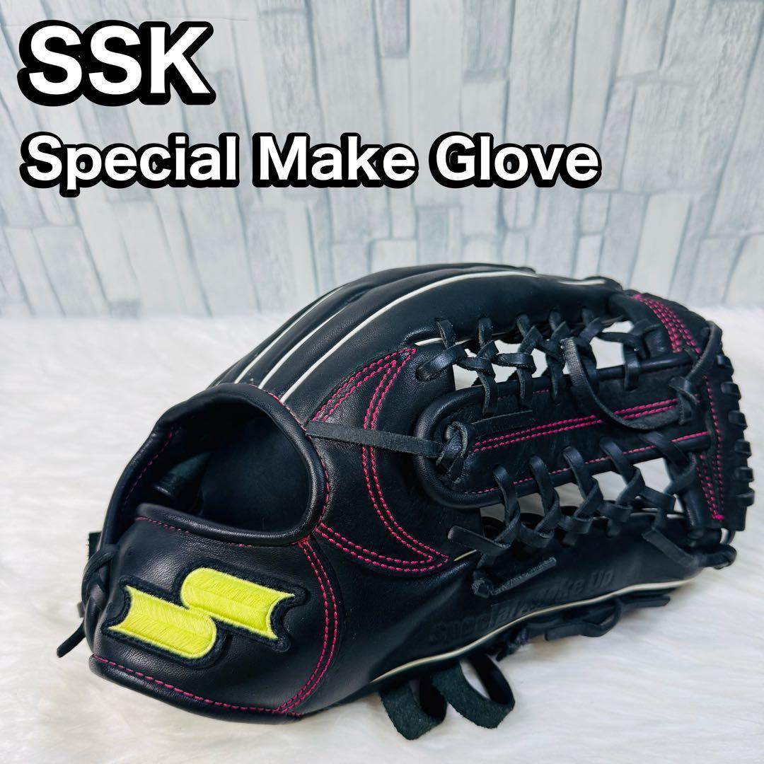 Used SSK Special Makeup Softball Outfielder Gloves Black x Pink