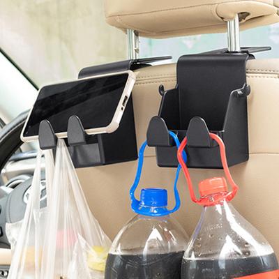 4Pcs Car Seat Back Hook Hanger Storage Box With Hook Bag Car Headrest Hanger Hook Storage For Phone Handbag Purse Bags Clothes