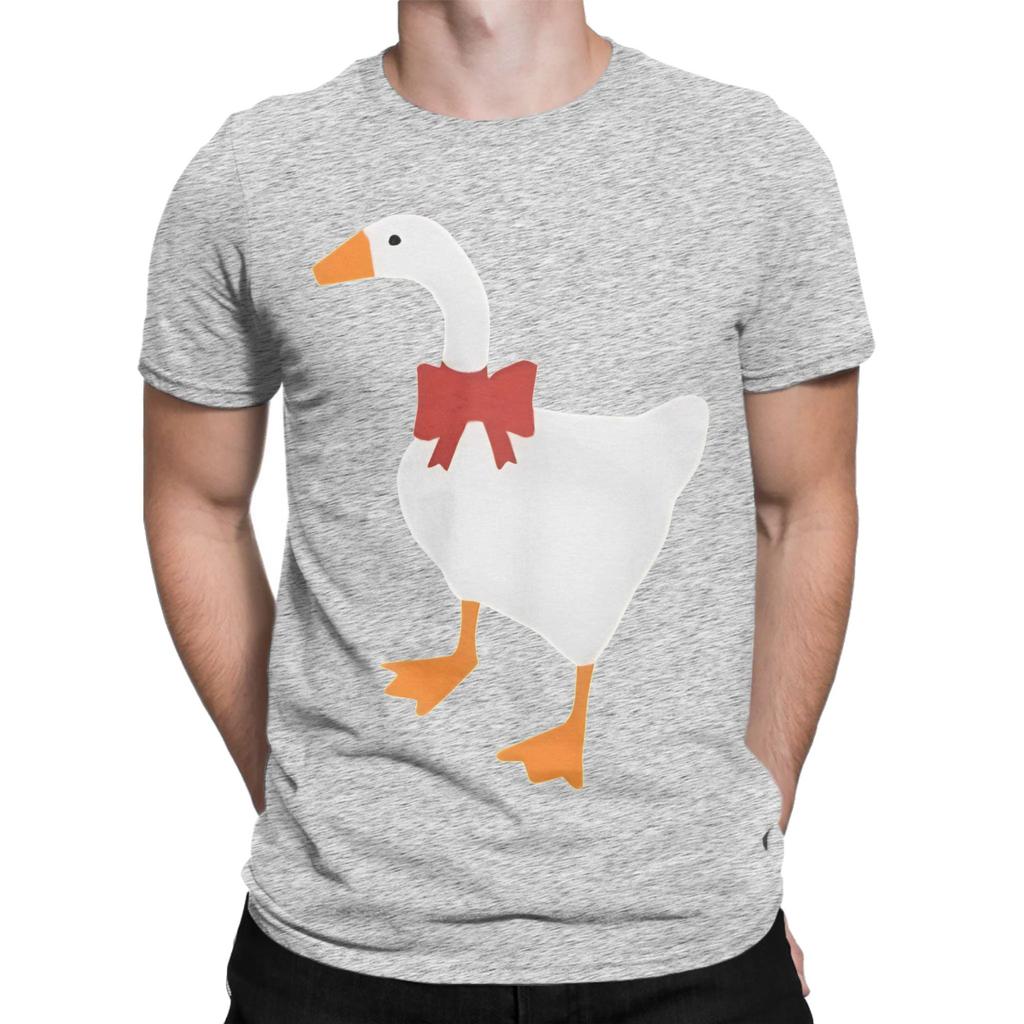 untitled goose game white Graphic 100 Cotton TShirt Untitled Goose Game Tops Tees For Unisex