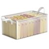 PVC Transparent Storage Basket for Clothes Underwear Storage Box Stainless Steel Frame Wardrobe Organizer Waterproof Cloth Box