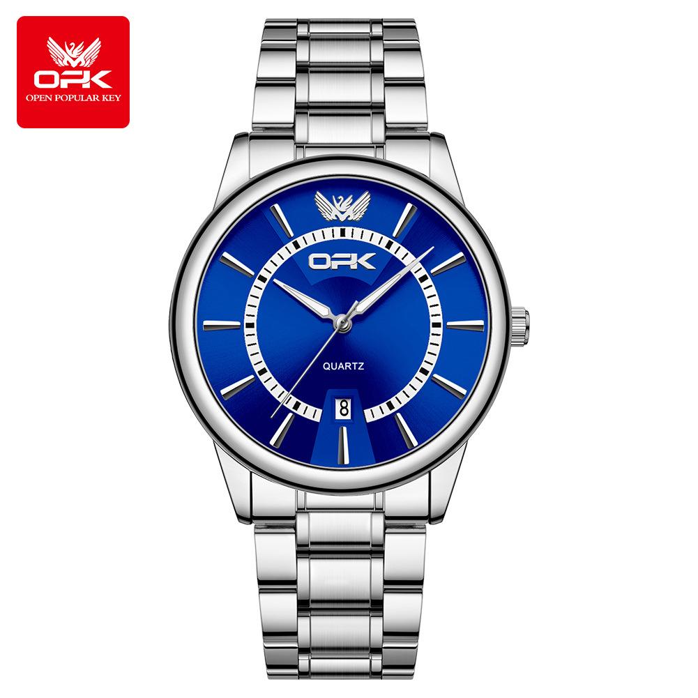 OPK Brand Watch Single Calendar Waterproof Quartz Watch Luminous Men's Watch Men's Watch