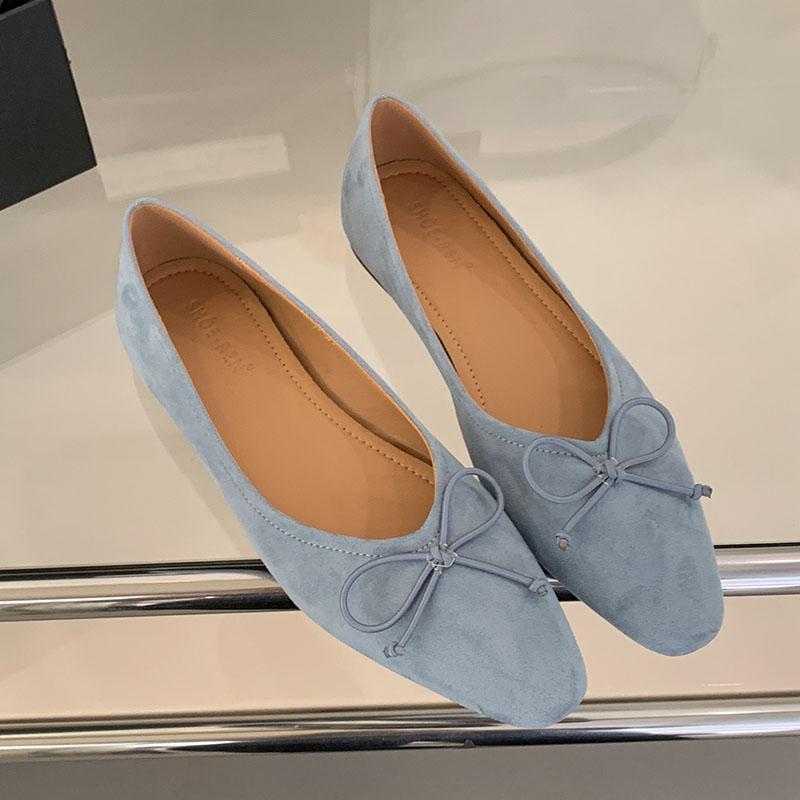 Mode Schuhe Spitzschuh Damen Slipper Ballerinas Mit Schuhen Sommer Frühling Weiblich Flach Modisch Schmetterlingsknoten Damen Ballerinas