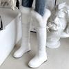 Warm Fur Plush Snow Boots Women Winter Shoes Down Black White Over Knee High Boots Female Waterproof Comfortable Long Rain Shoes