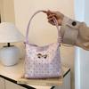 Elegant High-end Plaid And Polka Dot Handbag For Women Stylish Medium Shoulder Bag