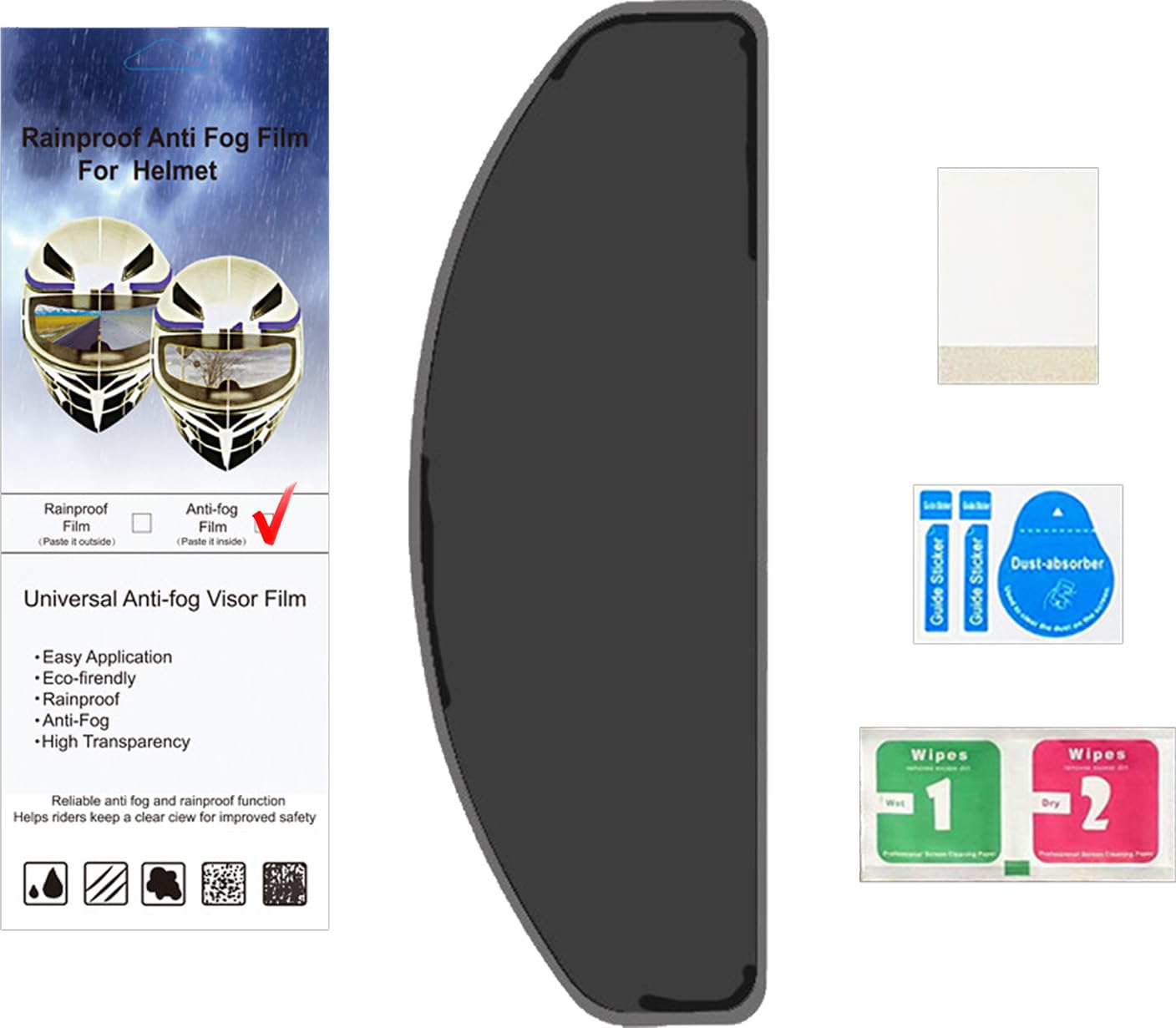 

NOUKAJU Helmet Anti-Glare Film, Polarized Film, Anti-Fog Film, Motorcycle Helmet Shield, Anti-Glare, Sticking, Visibility, High Transmittance