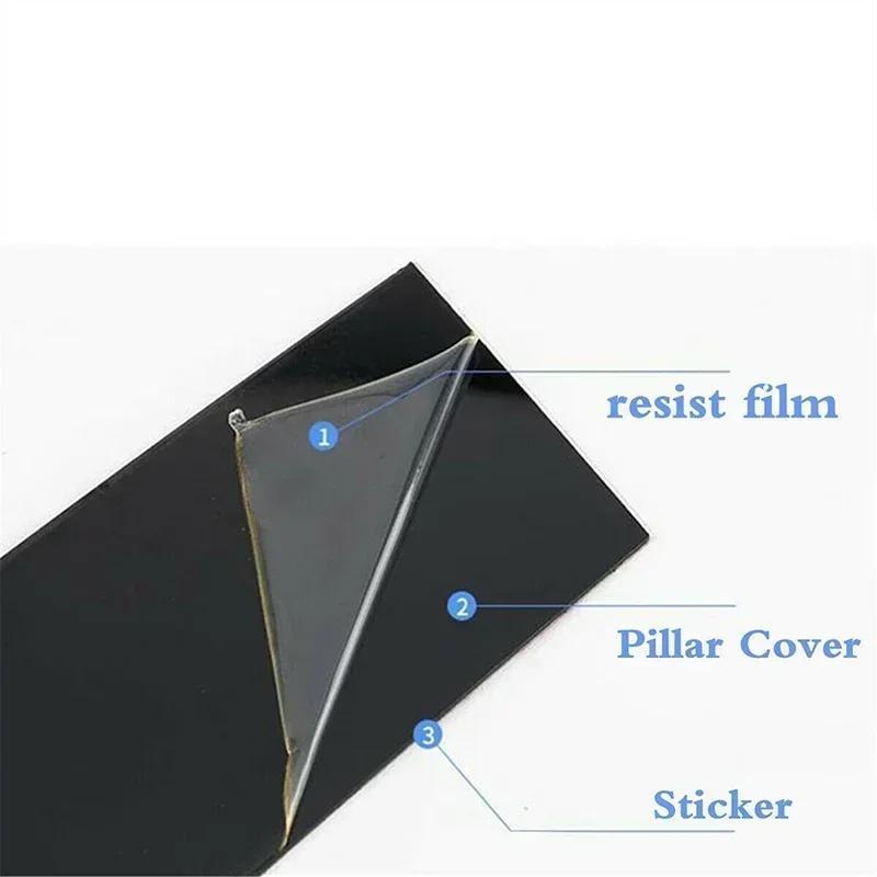 6Pcs Car Pillar Posts Trim Stickers Auto Exterior Accessories Decor For Mercedes Benz C Class W204 5-Door Hatchback 2008-2015