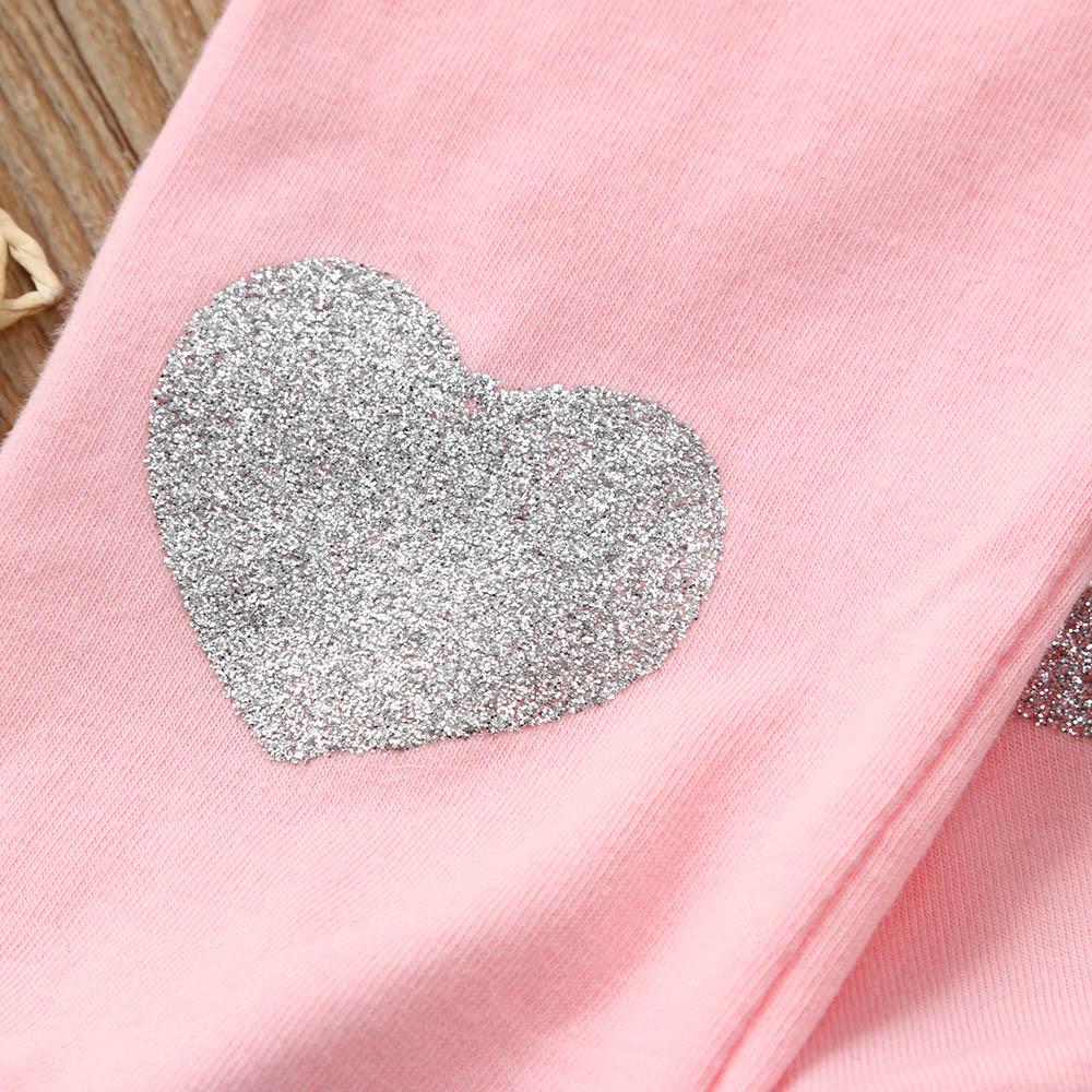 Novorozenecká kojenecká dívčí kombinéza Legíny Letter Romper 3ks Outfits Set