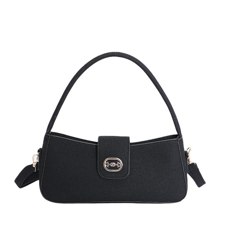 

Korean version solid color shoulder messenger bag high texture retro new fashion simple small square bag commuter handbag women чёрный