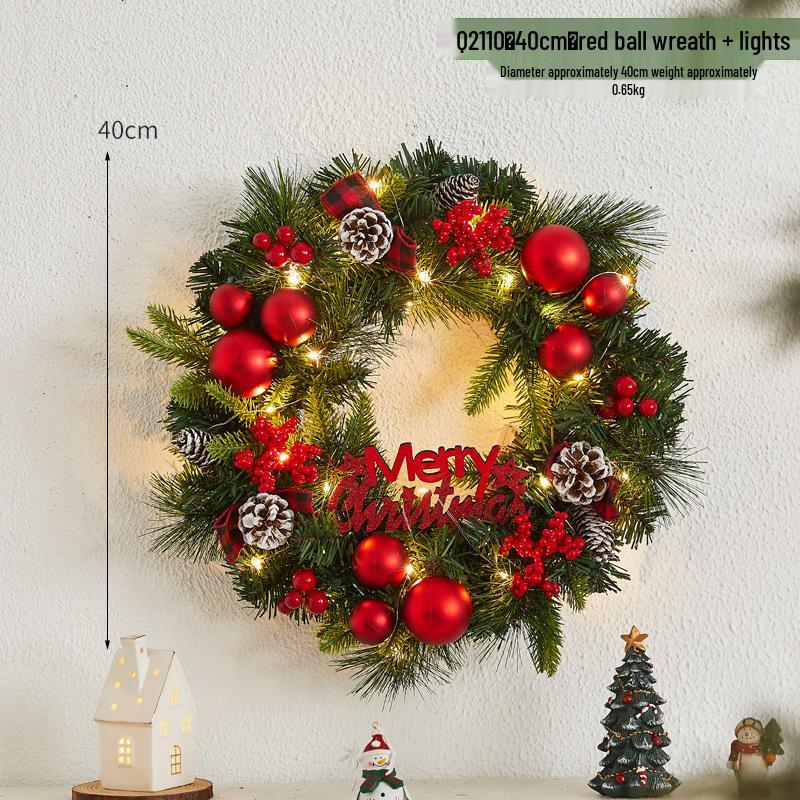 Creative Christmas Door & Window Wreath - Rattan Wall Hanging Ornament for Holiday Decor