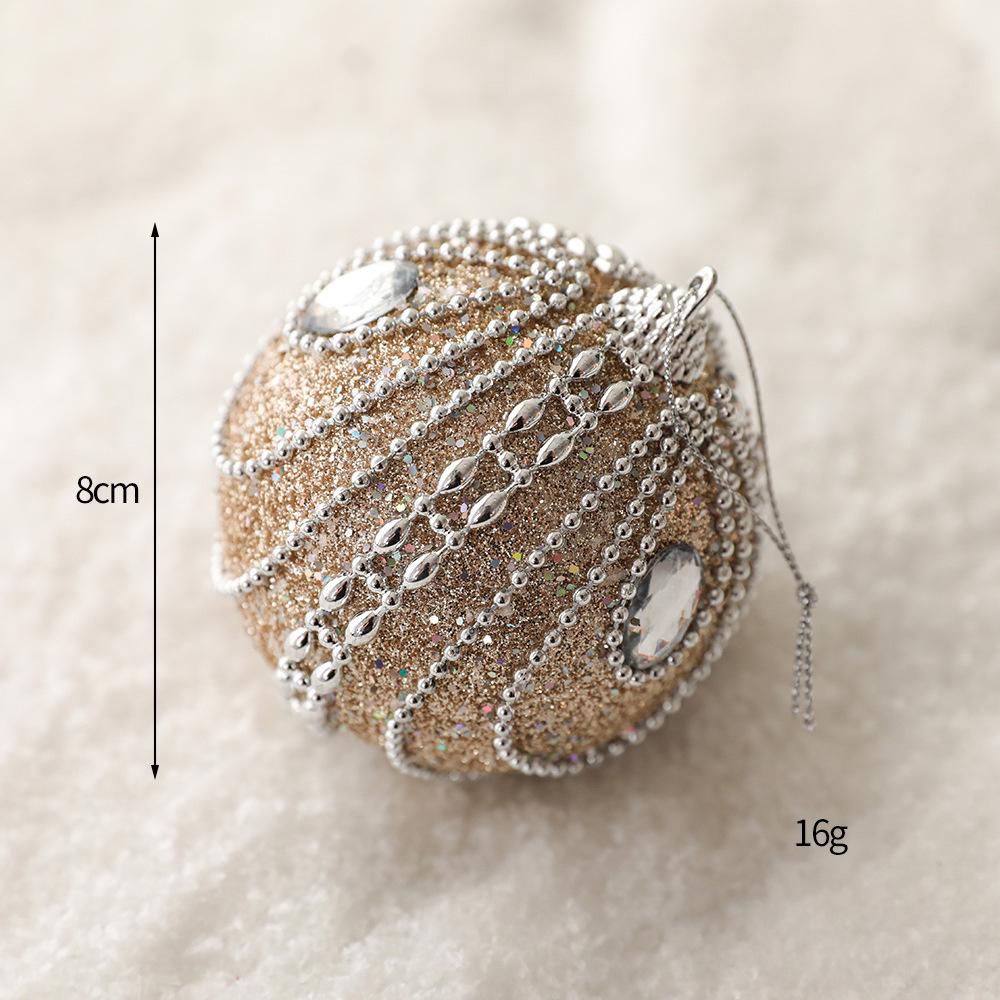 DIY Painted Foam Christmas Ornament: Snowflake & Irregular Pompon Balls