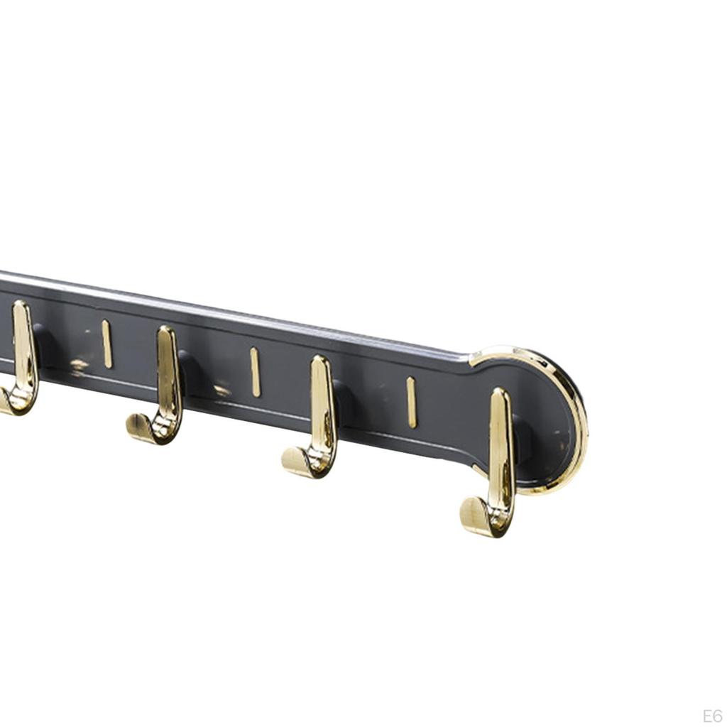 Heavy Duty Coat Hook ,Home Decor with 6 Hooks ,Clothes Hanger ,Multipurpose Wall Mounted Key Holder