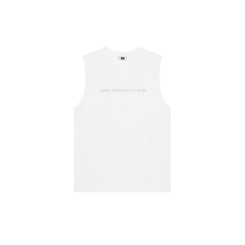 Ipiti Studded Sleeveless T-Shirt (White)