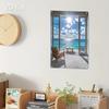 Top Metal Wall Art Sign 2D Vintage Tropical Beach Ocean View Sunlit Windows