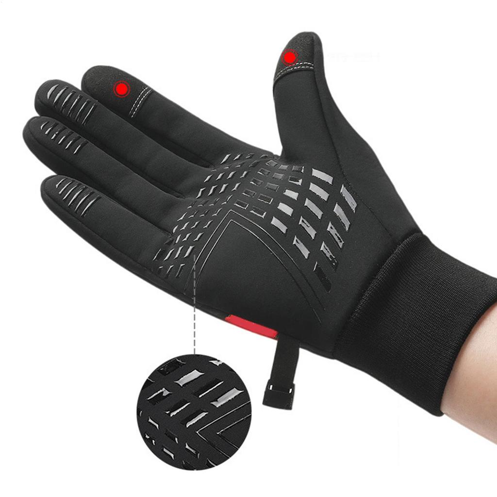 USB-Ladung Beheizte Handschuhe für Herren, Winddicht Wasserdicht Dick Rutschfest Touchscreen-Handschuhe mit 3 Heizstufen für den Außenbereich