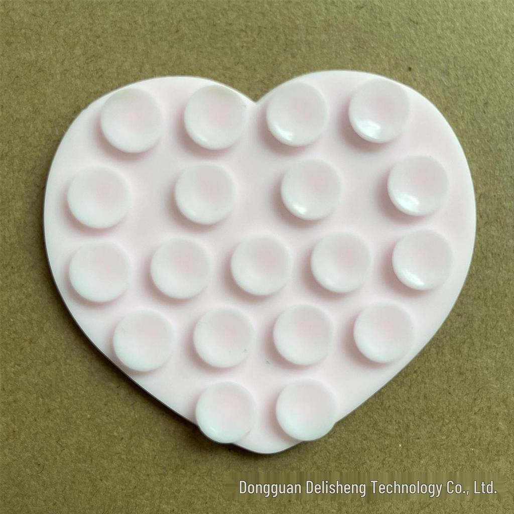Heart-Shaped Multifunctional Silicone Suction Cup Phone Stand