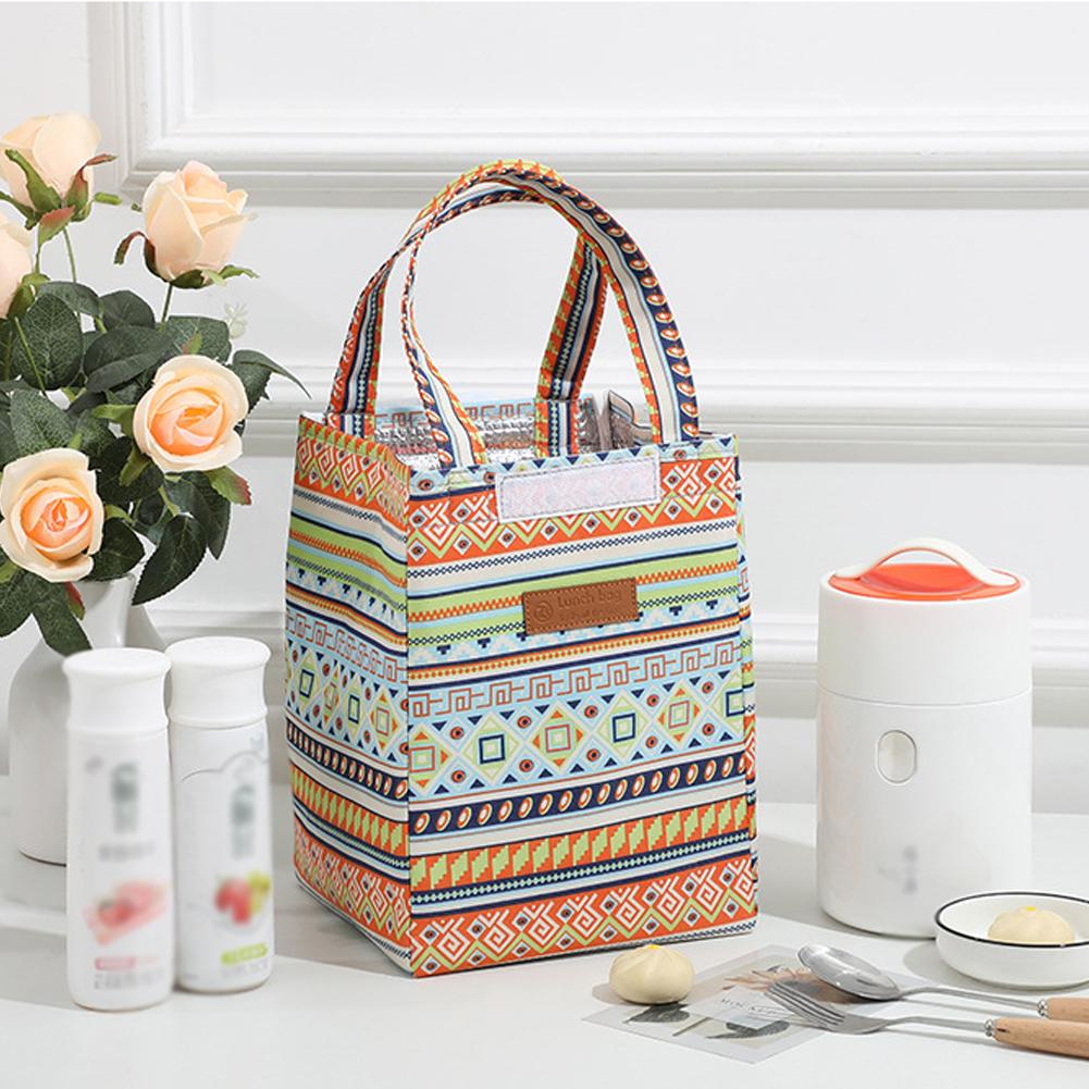 Fashion Insulated Lunch Bags For Men Women Breakfast Lunch Box Organizer Waterproof Camping Food Drink Cooler Bag Picnic Travel