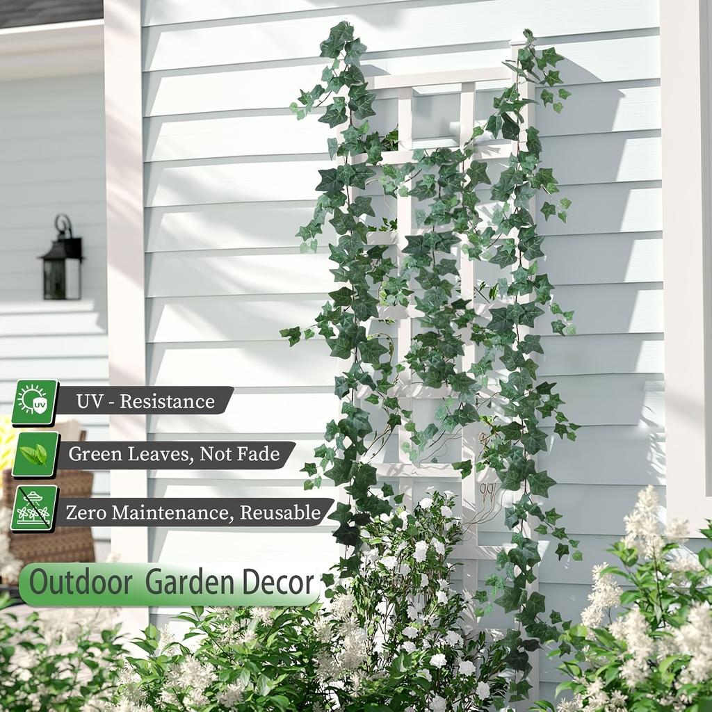 2pcs 71inch Artificial Vine, 1.8m Artificial Green Vine with Simulated Green Sweet Potato Leaves Home Wedding Table Decoration Green Plants.