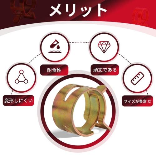 Hose Clip Set, Spring Clamps, Hose Band Clips, Inner Clamps for 6mm-22mm Water Pipes, Hose Tubes, and Fuel Hoses, 12 Sizes, 160-Piece Set