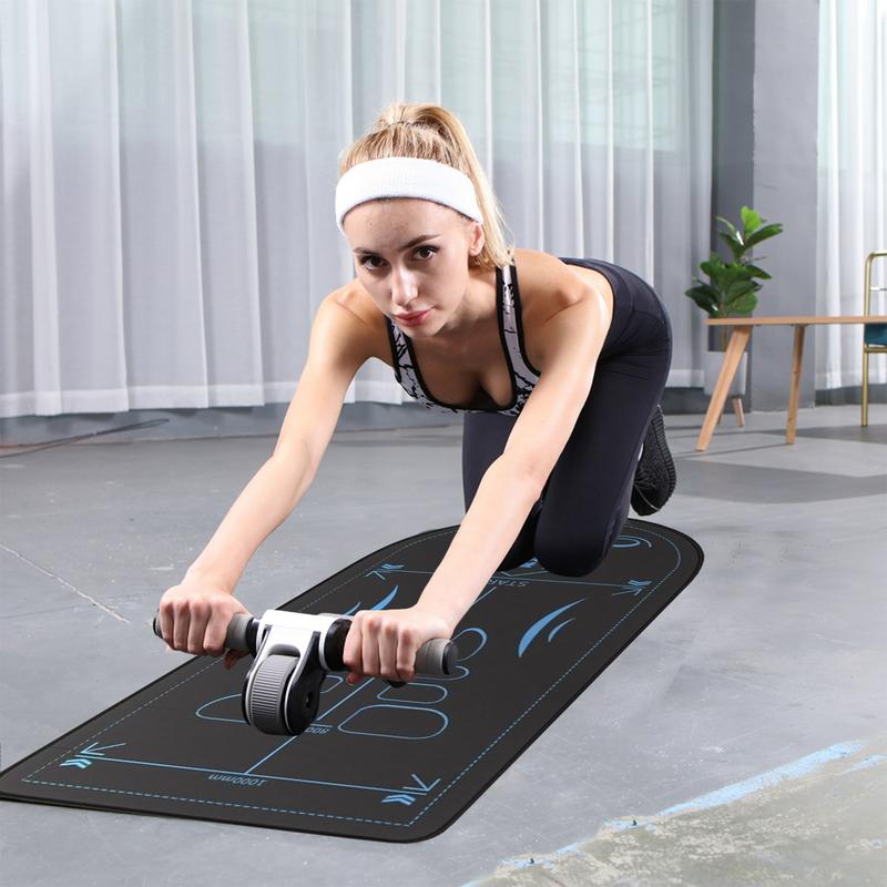 

Roller Wheel Floor Pad Non-Slip Knee Mat Ab Roller Abdominal Exercise Mat 7mm Thick Floor Pad Sound Insulation Knee Pad For Gym China Mainland