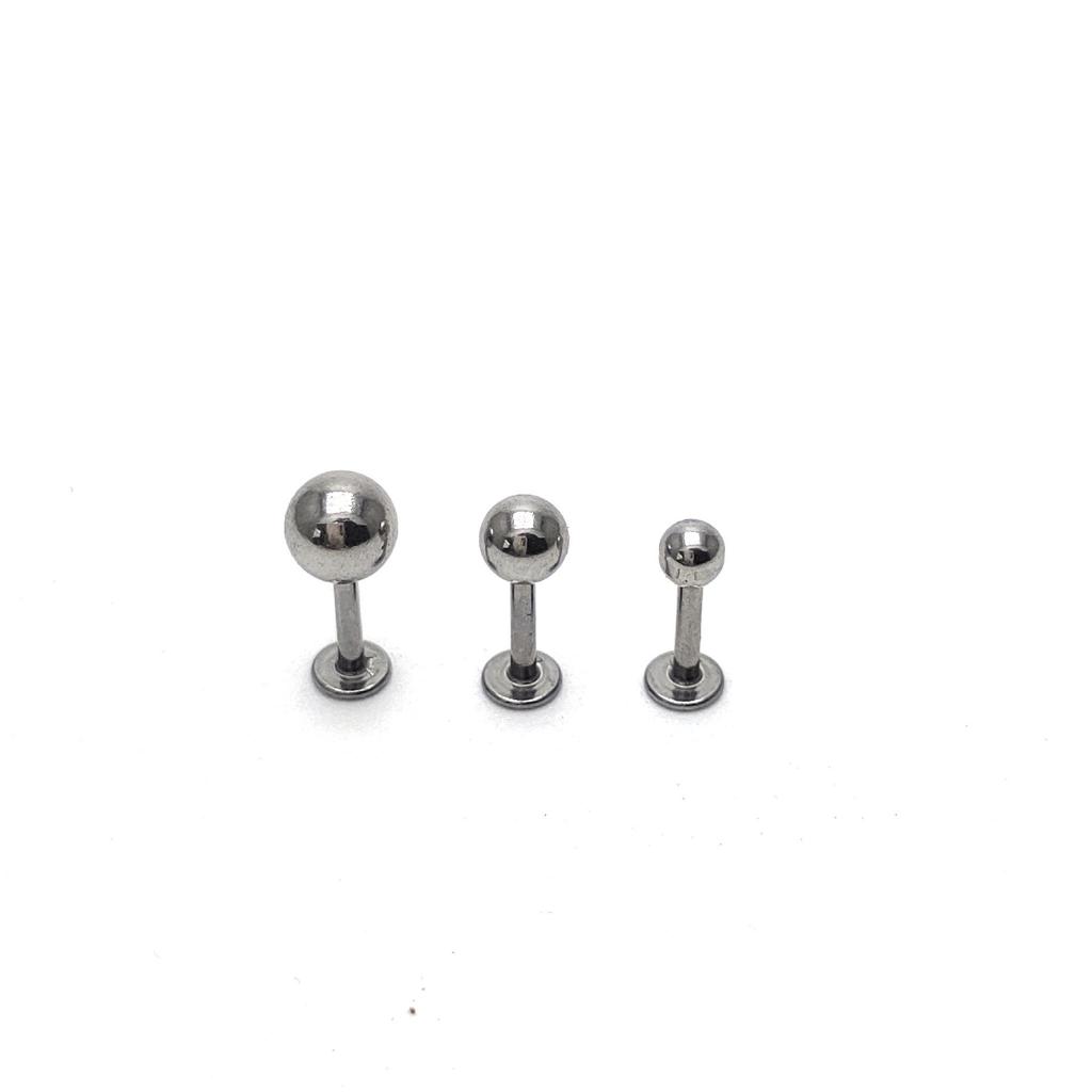 Stainless Steel Ball Cartilage Stud Earrings - 3/4/5mm Sizes