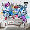 Graffiti Tapeta Kreskówka 3d Mural Ulica Hip Hop Graffiti Tapeta Tło Ceglana Ściana Dekoracja Mural Ścienny