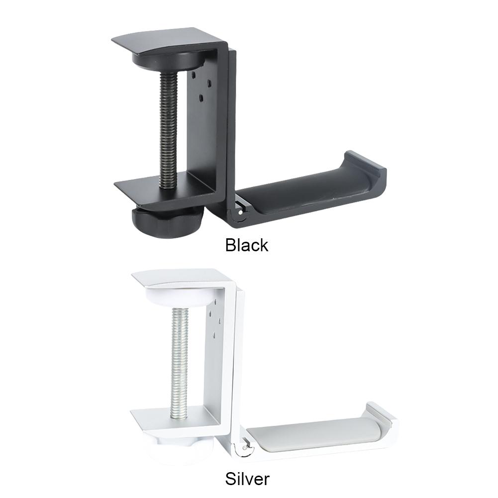 Foldable Headset Rest with Adjustable Clamp Under Desk Earphone Stand No Punch Metal Earphone Hanger for Gaming PC Accessories