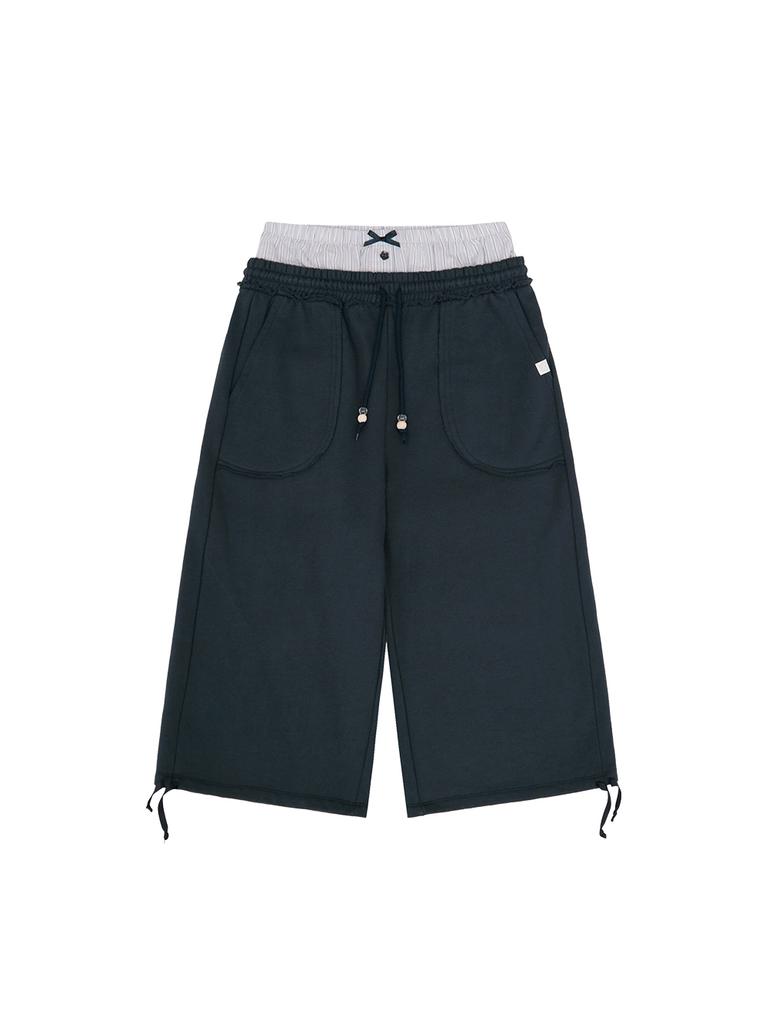 TUOMIO Detachable Bermuda Sweatpants [Navy]