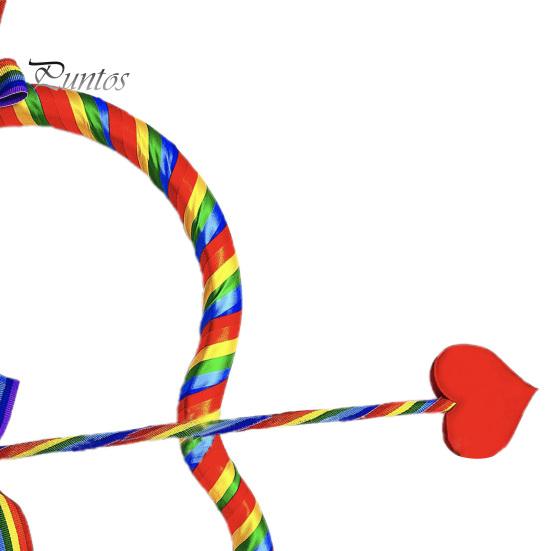 Cupidospil och pil rekvisita hjärtformad rosettdekor Alla hjärtans dag fotografi filminspelning scenkostym föreställningsrekvisita