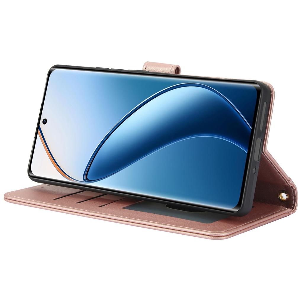 SY-003 For Oppo A60 4G Case PU Leather Stand View Phone Wallet Cover with Hand Strap