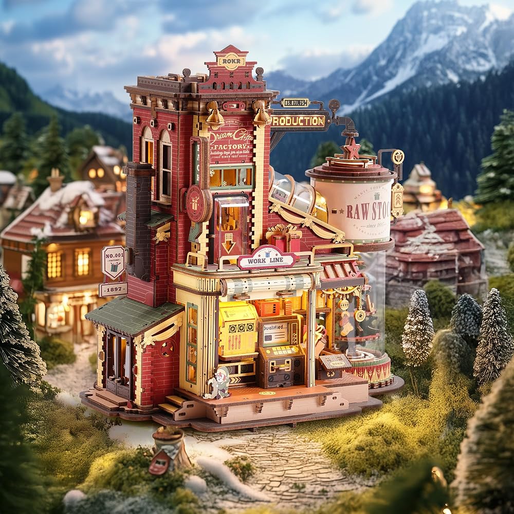ROKR 3D Wooden Puzzle with Light and Music - Christmas Tree DIY Kit