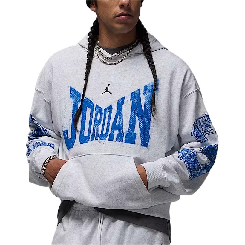 

Jordan Brooklyn Letter Logo Loose Fit Long Sleeve Hoodie Men hoodies HV0093-051 M