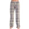 Women's Casual Plaid Print Pants Loose Fit Long Pajama Bottoms for Home Sleep