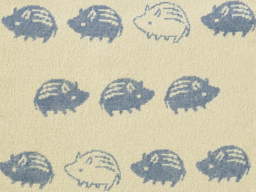 Kosugizen Face Scandinavian Animal 4 Colors 1 Towel of 34 x 80 animal lightweight and Towel, Jacquard, Design, (4 Designs), Each, cm.