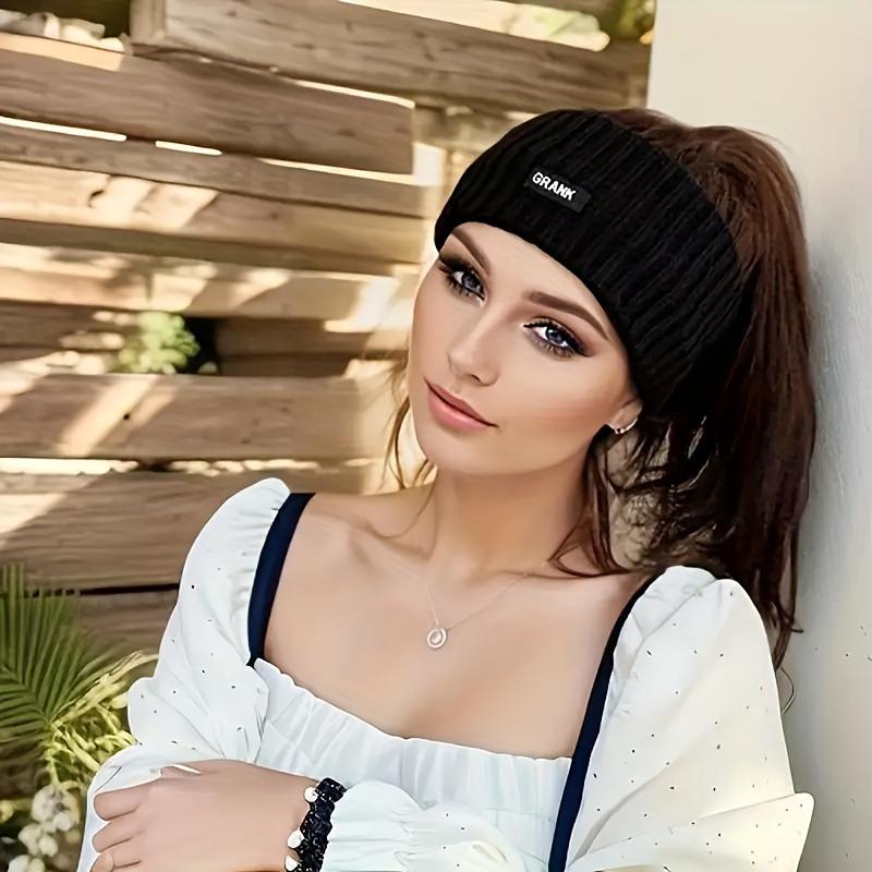 Stylish and Comfortable Knitted Headband - Soft and Warm Winter Outdoor Accessory for Skiing and Hiking, a Solid-colour Fashion Staple