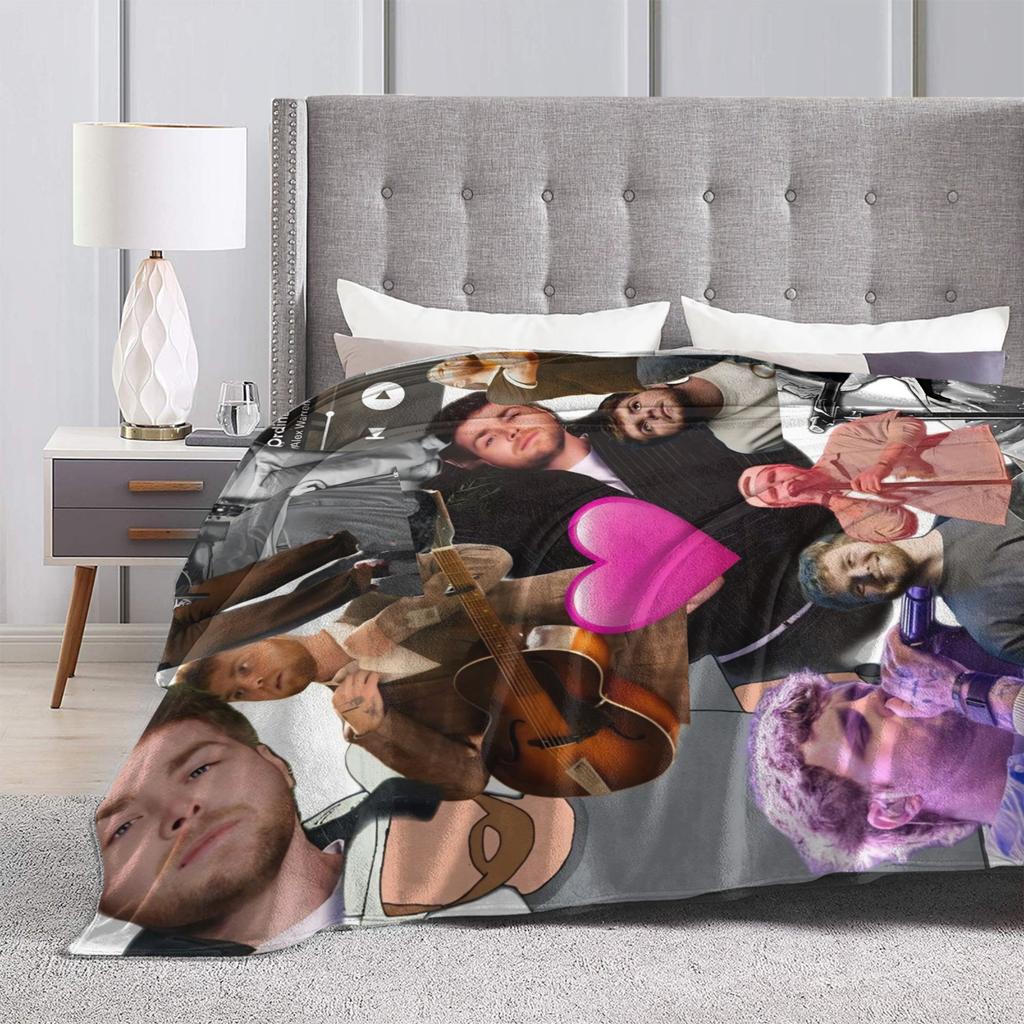 Warm Soft Blanket Decorative Alex Warren America Singer Throw Blanket  Flannel Bedspread For Bedroom Novelty Sofa Bed Cover