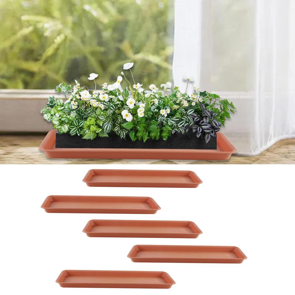 5Pcs Plant Saucers Plant Tray Planter Tray Versatile Rectangular Drip Trays for Garden Windowsill Courtyard Indoor Outdoor