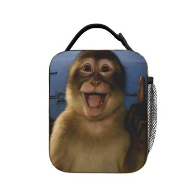 Thinking Monkey Meme  Insulated Lunch Bags for Men Women  Food Container Portable Thermal Cooler Lunch Boxes For School Office