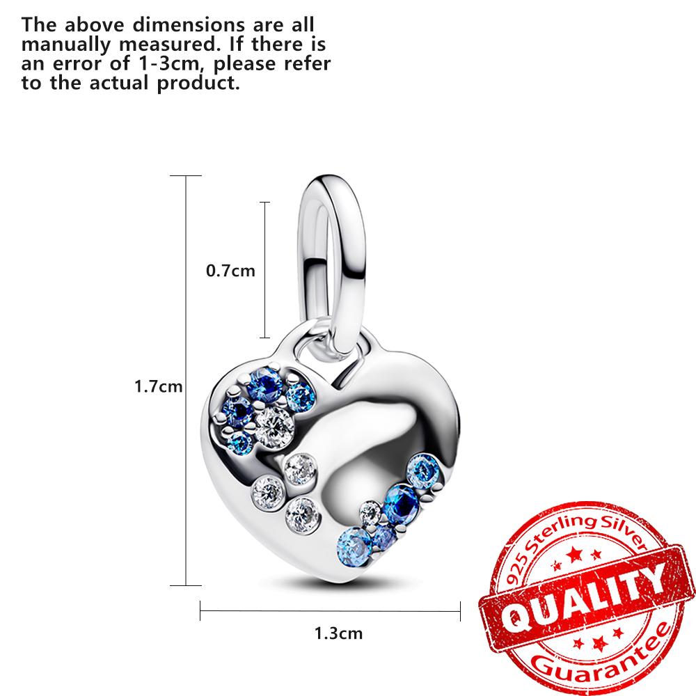 New Winter Series Pavé Clip Beads Snowflake & Butterfly Dangle Charm Fits Original Bracelet Cute Necklace Accessories Gift