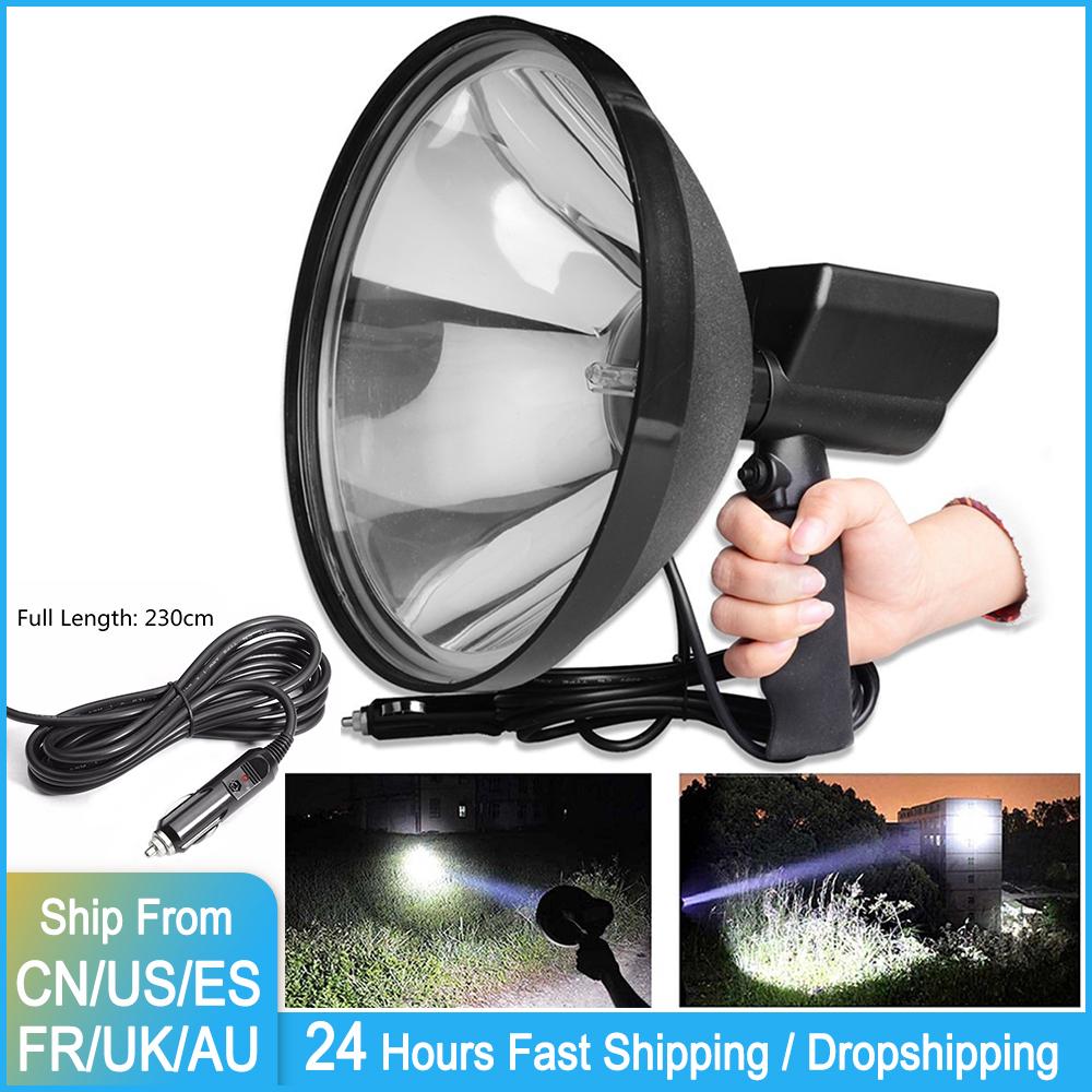 12V 100W HID 9in 240mm Handheld Lamp Portable Spotlights Hunting Fishing Spotlight Outdoor Camp Boating Hanging Night Lighting
