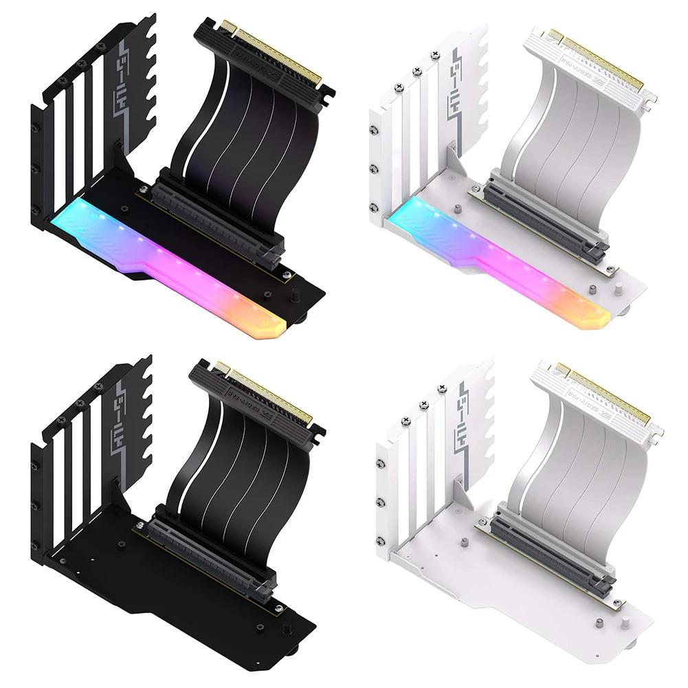 Vertical Video Card Support Kit with 15cm PCI-E 4.0 X16 Riser Cable GPU Bracket Holder GPU Mount Graphic Card Bracket