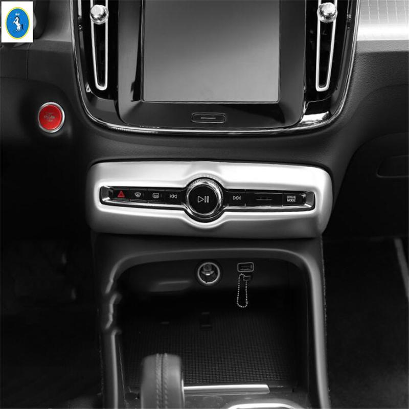 ABS Auto Accessories Central Control Audio Adjust Knob Air Conditioner AC Switch Button Cover Trim For Volvo XC40 2018 - 2025