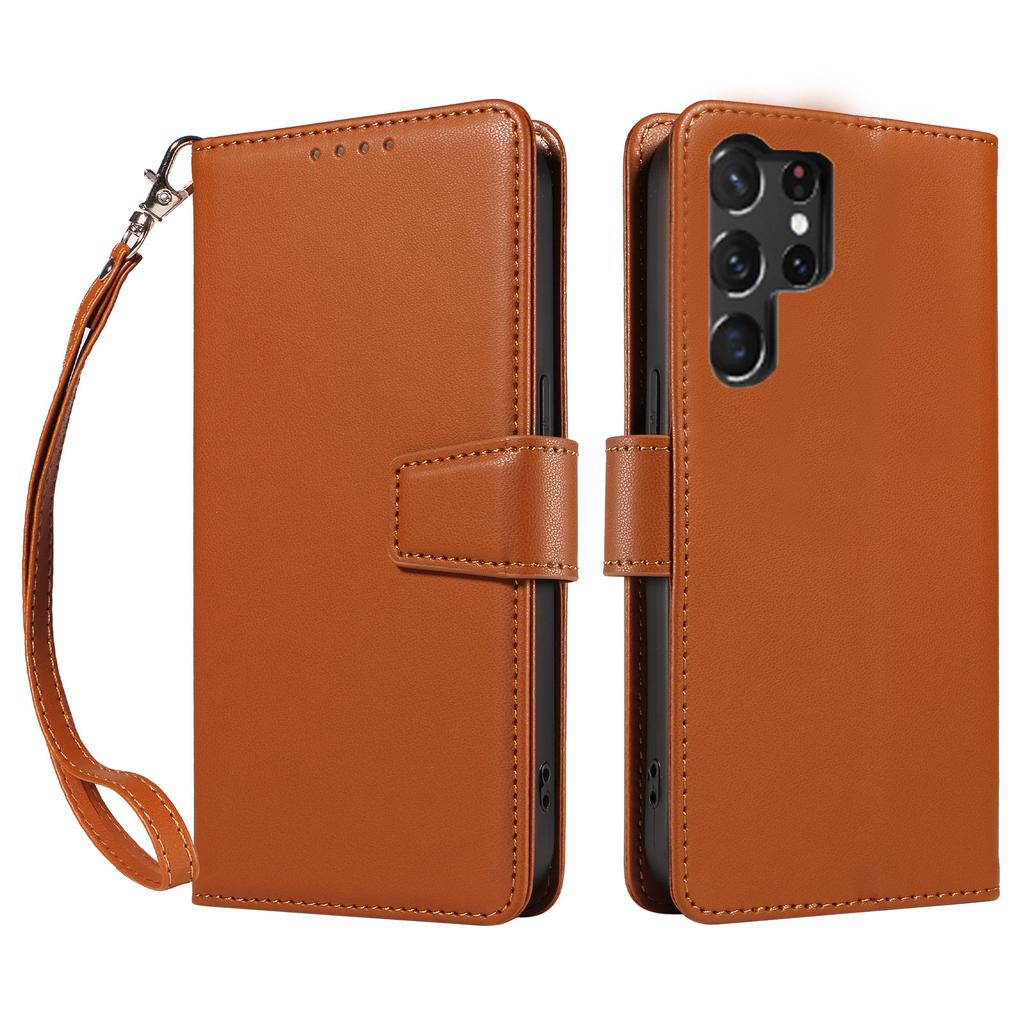 Suitable for Samsung S25 Ultra Mobile Phone Leather Case Anti-magnetic Cloth S25 Mobile Phone Case S23 Flip Card Mobile Phone Protection Case
