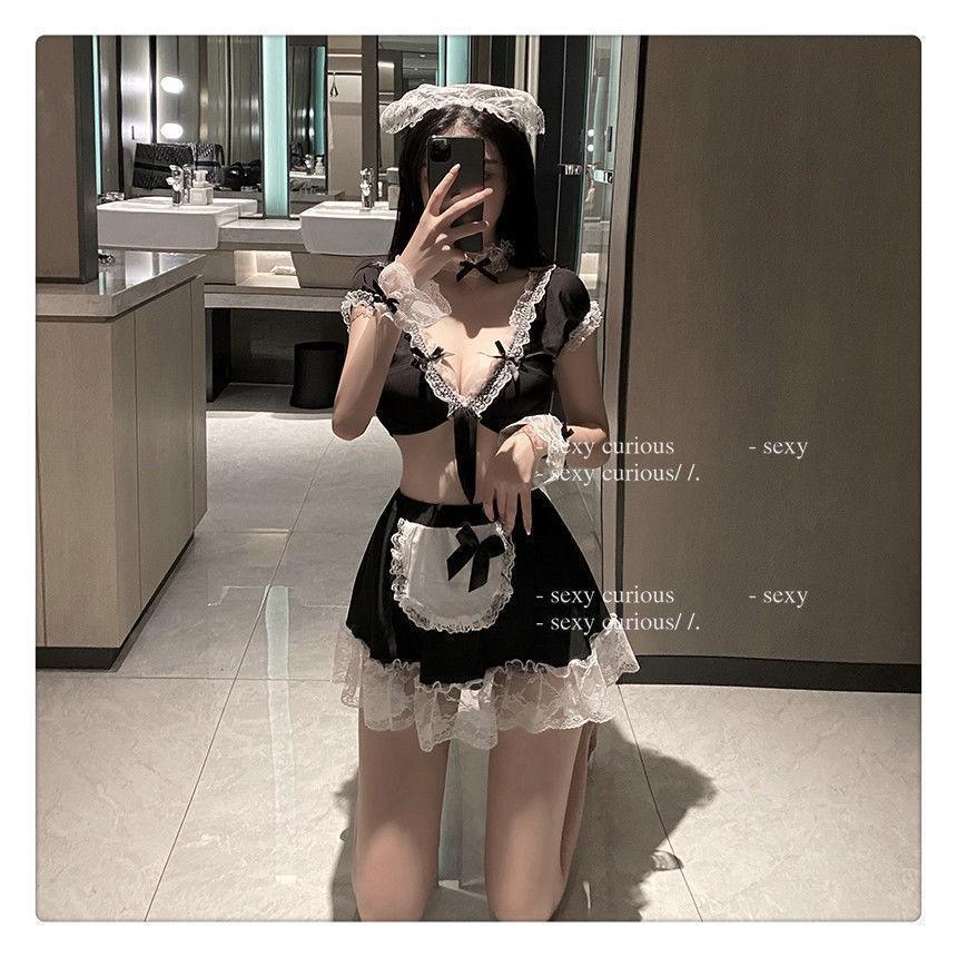 Sexy pajamas large size with chest pad thin ice silk lace backless flirting pure desire suspender pajamas female summer