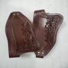 Brown Western Leather Horse Saddle Fender Pair Tooled Replacement Fenders.