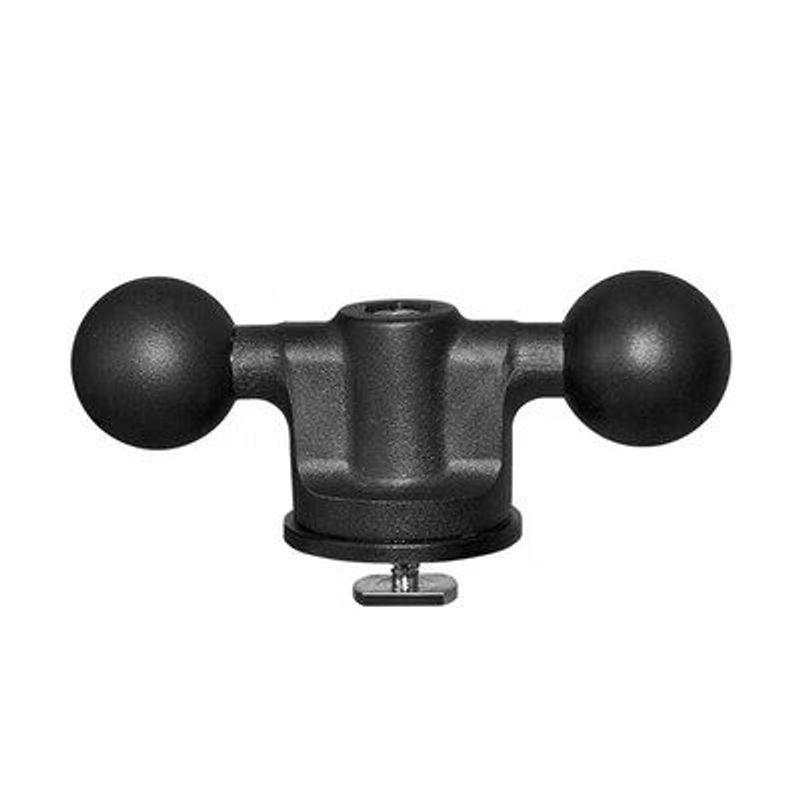 Off-Road Vehicle Mount Bracket for Central Control Equipment with Expansion Track Ball Head, 1inch Double Ball Head Sliders Black 1inch Slider Double Ball Head