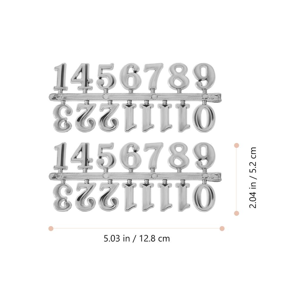 5Sets Clock Numbers Kit Arabic Numerals Set Exquisitely Crafted Plastic Replacement Numbers for Wall Clock Decoration Repair DIY