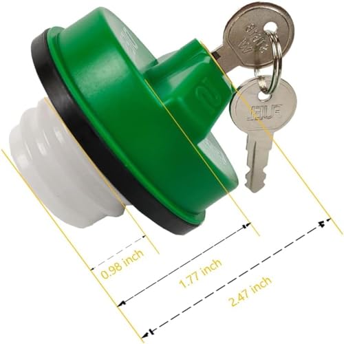 10591D Verriegelbarer Kraftstoffgasdeckel, 9MGC791 MGC791 31778D Grüner Kraftstofftankdeckel Auto Gutachter Teile Deckel Ersatz für Chevy, Silverado, Dodge Ram 3500, G