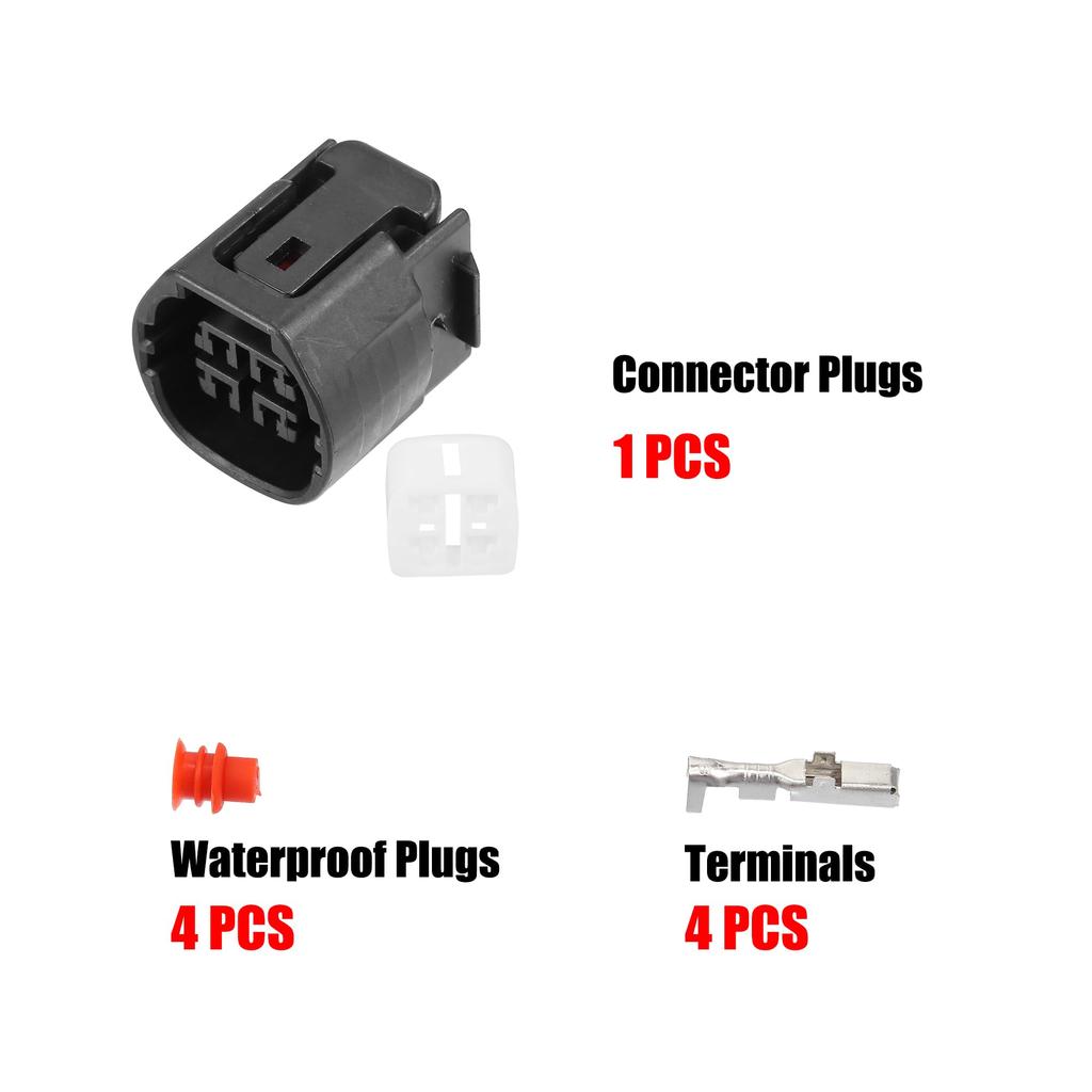 X AUTOHAUX Alternator Connector Adapter Plug Clip Kit Replacement 4 Pin for Toyota Number 9098011964 1 Set