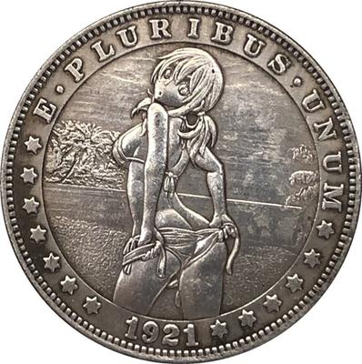1921 EUA ESTADOS UNIDOS Sexy Beauty Hobo Níquel Comemorativa Lembranças Colecionáveis Moedas de Prata