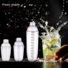 350/530/1000ml Plastic Cocktail Shaker Cup Scale Wine Beverage Drink Party Mixer